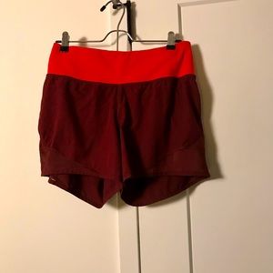Old Navy - Running Shorts - Briefs built-in - Burgundy - Size S